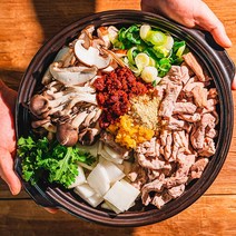 캠핑밀키트 밀키트전문점 곱창전골밀키트 1kg, 왕십리 곱창버섯전골 1kg