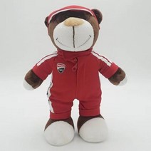 오토바이 헬멧 봉제 곰 인형 BMW 쇼에이 AGV 헬멧 장난감 남자친구 크리에이티브 선물 멋진 방 장식, red with hat