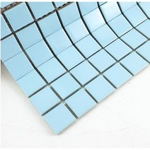 자기질 모자이크타일 25mm모자이크/연하늘 유광 (10장이상 사은품), 자기질 25mm 연하늘 유광 1장
