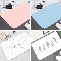 메이스 규조토 발매트 주방 욕실 현관 화장실 집들이선물, 1개, 04.베이직 그레이 S_30x30