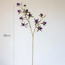 덴드로비움 생화 같은 난초 화사한 실크 플라워 조화, 퍼플네이비, 1개