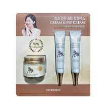 참존 수분 보습 미백 영양 탄력 마유 골드 크림 & 아이크림 2개, 1set