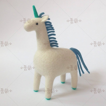 수제자료 울펠트 뽀송이 블루 고슴도치 순록파파계 유니콘 핸드메이드 DIY 재료 꾸러미 수반 1926137412