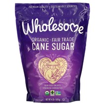 Wholesome Sweeteners 사탕 수수 설탕 4 lbs (1.81 kg), 4 파운드