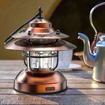 캠핑덕 레트로 호야등 감성 캠핑 조명 무드등 랜턴, 브론즈