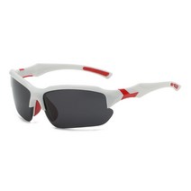 엘마운틴 편광 선글라스 MK9301 스포츠 레져 드라이브 고글, 화이트 레드