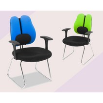 직장인 회사 회전형 머리받침 메쉬원단 암체어 대기 교회 주니어룸 오피스, 오렌지
