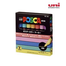 유니 포스카 마카펜 세트(1M 3M 5M 8색 12색 15색), PC-1M 7색 파스텔