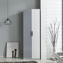 장보리 레이첼 도어 광폭 틈새수납장 옷걸이 옷장 행거 600, 핑크