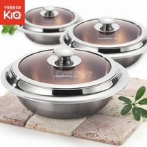 인덕션 뚝배기 통3중 클레디움 가마솥 스텐 돌솥밥 영양밥 찌개, 옵션선택:통삼중클레디움가마솥 - 16호, 옵_통삼중클레디움가마솥 - 16호