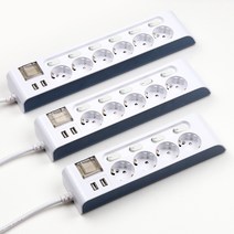 아이정 USB 개별 절전 과부하차단 스위치 멀티탭 콘센트 4구 5구 6구, 4구 1.5M USB