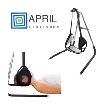 APRIL SHOP 머리완화 해먹 어깨통증 해먹 목걸이 견인 휴대용 경추 견인 및 이완 장치해먹 스탠드 사무직원 사에 적용기회, 블랙, 목