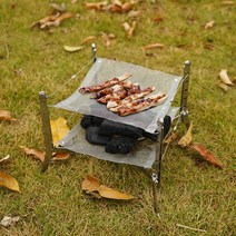 숯불직화 스텐 초경량 접이식 미니화로대 BBQ, 단품, 단품, 1개