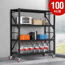 스피드랙 이동식 테이블 작업대 조립 선반 보관 우레탄바퀴, 블루 4단 105 x 폭 40 x 높이 213
