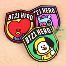 224B]_데코스티커_BT21_캐릭터_(5개세트)_방탄소년단 6D9D, RJ