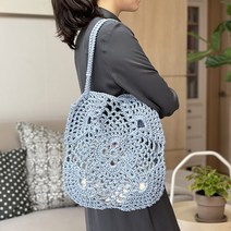 레스트하비 부케숄더백 뜨개가방키트 코바늘가방, 3그레이