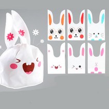 50p 스콘 휘낭시에 포장 귀여운 토끼봉투 교회학교 모찌떡 답례 선물 유치원 수제쿠키 사탕, 1개, 소-빨간안경