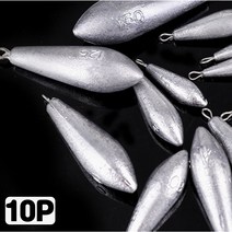 엄마의쇼핑 스나이퍼 싱커 봉돌 고리추 15g 20g 30g 원투 낚시 10p, 3-봉돌10P-30g