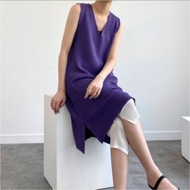플리츠유 브이넥 나시 플리츠 조끼 주름 여성 마담 베스트 봄 여름 가을