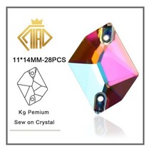 수정원석 힐링 명상 건강 반지 팔찌 목걸이 천연석, 우주-11x14mm-28pcs
