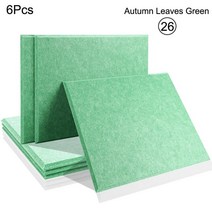 방음 부스 6 Pcs 사운드 흡수 소재 Acoust 절연 Absorcion 패널 도어 씰 스트립 홈 음악 스튜디오 벽, Rectangle, [16] 25--Emerald Green, [04] 1.2cm Super Density