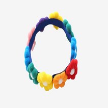 윤마켓 편안한 착용감 반려견 강아지 꽃목걸이, 1개, L