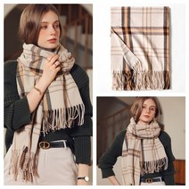 롱머플러 체크목도리 숄 머플러 캐시미어목도리 가을 ​​겨울 느낌 봄 가을 대형 담요 클래식 체크 목도리 부드러운 랩 도매