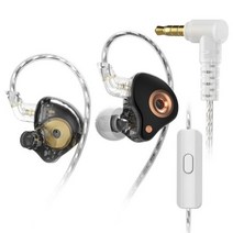 SGOR VENUS 다이나믹 이어폰 HIFI 슈퍼베이스 이어버드 인이어 모니터 음악 스포츠 소음 차단 헤드셋 전자기기 노이즈 캔슬링 블랙 실버 핑크, black with mic