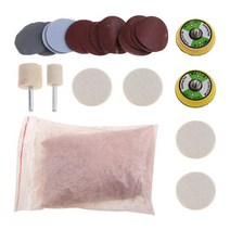 34pcs/set 딥 스크래치 제거 유리 연마 키트 제거 8 온스 세륨 산화물 + 샌딩 디스크 + 윈드 스크린 용 윈드 스크린 패드, 보라, M