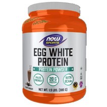 NOW 스포츠 뉴트리션 달걀 흰자 단백질 BCAA 함유 20 g 크리미 초콜릿 파우더 1.5파운드