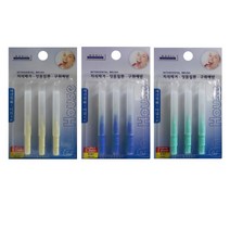 여행용 출장용 휴대용 케이스포함 일자 치간칫솔 3개 굵기 3종류, 극대형 1.2mm M