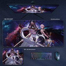 던전앤파이터 마우스패드 라지락 PC책상패드 온라인게임 굿즈 귀검녀총, 던전 007