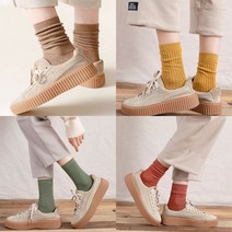 남달리 여성 골지양말 패션 무지 니트 중목 데일리 양말