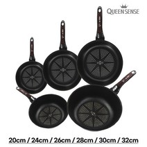 [1+1 ]퀸센스 후라이팬 궁중팬 (20cm/24cm/26cm/28cm/30cm/32cm) 국내생산 다이아몬드 코팅, 1+1 (후라이팬 26cm+후라이팬 28cm)