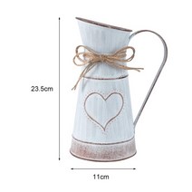 vase 화병 튤립 저그 도자기 실린더 아크릴 대형 유리 꽃병 튤립 플라스틱 한송이 빈티지 정원 금속 홈 웨딩 인공 꽃 버킷 배럴 홀더 초라한 세련된 컨트리 스타일 수 25, b1, 협력사