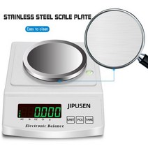 고정밀 전자 체중계 분석 밸런스 정확도 실험실 디지털 원형 트레이 보정, 200G