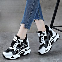 2022 로이조이 여성 가죽 통굽 신발 키높이 스니커즈 9cm