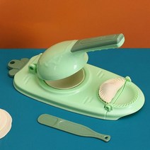만두 송편 수제비 빚는 틀 트레이 피 만들기 금형 롤링 반죽 프레스 수동 베이킹 과자 기계 주방, 초록