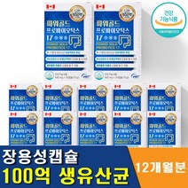 파워골드 프로바이오틱스 17 장용성 캡슐 100억 보장 유산균 12개월분, 단품, 단품