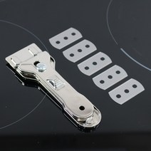 슬로홈 인덕션 스크래퍼 그리들 전기레인지 찌든때 기름때 제거 청소 칼날, 스크래퍼 본품 + 추가 칼날 1개