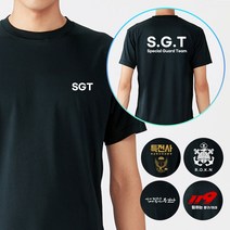 블랙 특별경호대 쿨론 SGT 반팔티셔츠길단 유니폼 유니폼제작 커스텀 커스텀티셔츠 티셔츠제작 SGT 특별경호대 특별경호대티셔츠 SGT티셔츠