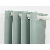 거실 안방 작은방 창문 아일렛 암막커튼 2장세트(132cmx160cm) (민트)