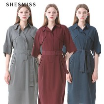 쉬즈미스 패플단독-쉬즈미스 벨티드 사이드 슬릿 원피스