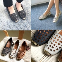 쇼미하우스 천연가죽 여자여름슬립온 여름단화 여름스니커즈 여자여름신발 발편한단화 여성가죽펀칭슬립온