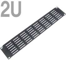 NETmate 허브랙케이스 허브랙 통풍식 블랭크 판넬2U 서브랙 CYPV-2UBlack, KDM 1