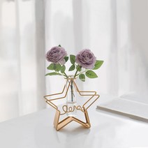 소비르 철제 꽃병 인테리어소 소품 조화 화병, 12_별+장미