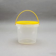 3098 투명 원형 내열 손잡이 용기 PP 투명뚜껑 10개 / 100개