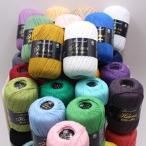 헤레나 80g 100%코튼 가방 뜨개 블랭킷 소품 뜨개실 코바늘실 순면사 인형실, 25진파랑