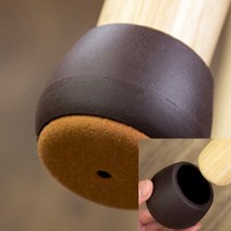 4P 갈색 원형 펠트 의자캡 층간소음차단재 방음바닥재 소음방지재, 적정 30~33mm