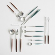 식당 매장 업소용 국산 심플 수저 커트러리 디자인이예쁜 주방꾸미기 선물, 초코, 롱스푼